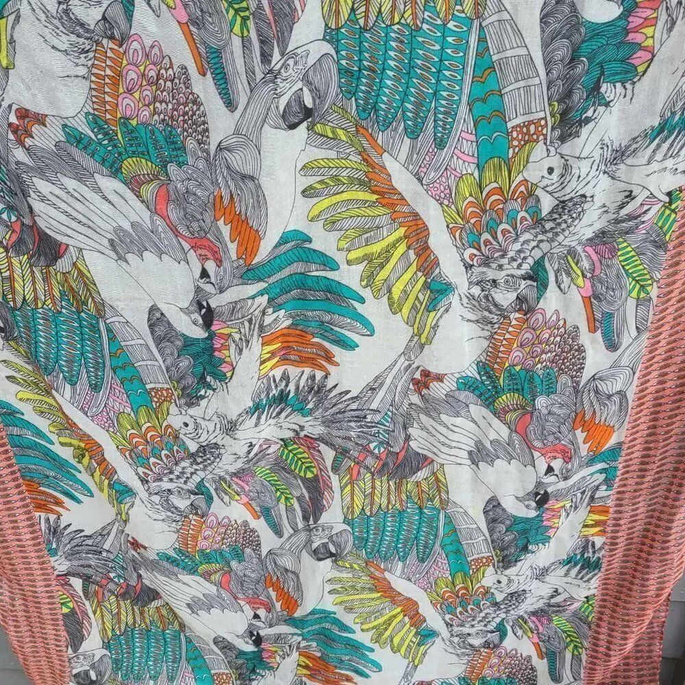 Target Parrot Print Polyester Large Scarf - Picture 3 of 9